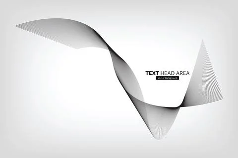 Modern Abstract Line Wave Pattern Design, Vector Background Stock Illustration