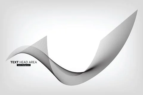 Modern Abstract Line Wave Pattern Design, Vector Background Stock Illustration