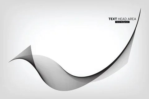 Modern Abstract Line Wave Pattern Design, Vector Background Stock Illustration