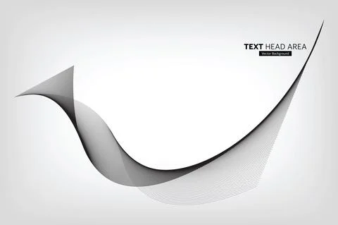 Modern Abstract Line Wave Pattern Design, Vector Background Stock Illustration