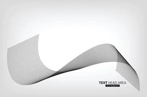 Modern Abstract Line Wave Pattern Design, Vector Background Stock Illustration