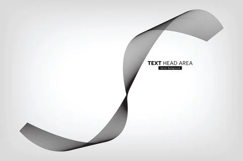 Modern Abstract Line Wave Pattern Design, Vector Background Stock Illustration