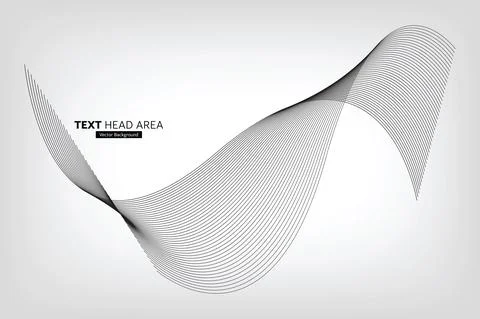 Modern Abstract Line Wave Pattern Design, Vector Background Stock Illustration