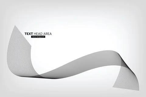 Modern Abstract Line Wave Pattern Design, Vector Background Stock Illustration