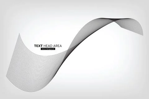 Modern Abstract Line Wave Pattern Design, Vector Background Stock Illustration