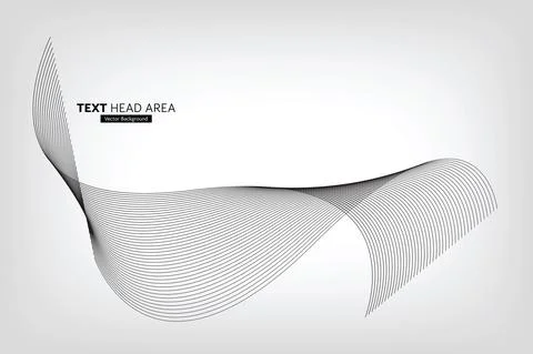 Modern Abstract Line Wave Pattern Design, Vector Background Stock Illustration