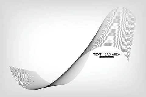 Modern Abstract Line Wave Pattern Design, Vector Background Stock Illustration