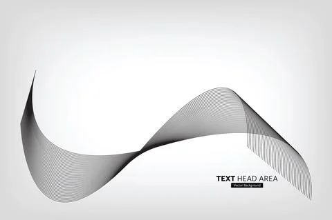 Modern Abstract Line Wave Pattern Design, Vector Background Stock Illustration