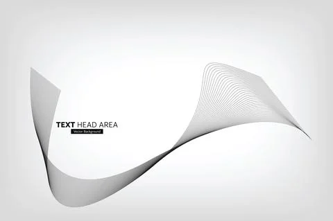 Modern Abstract Line Wave Pattern Design, Vector Background Stock Illustration