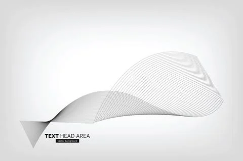 Modern Abstract Line Wave Pattern Design, Vector Background Stock Illustration