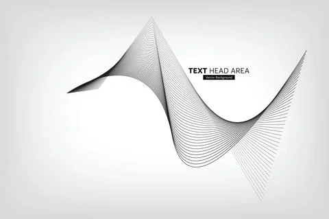 Modern Abstract Line Wave Pattern Design, Vector Background Stock Illustration