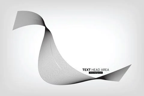 Modern Abstract Line Wave Pattern Design, Vector Background Stock Illustration