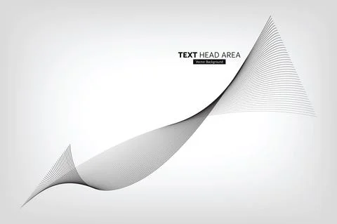 Modern Abstract Line Wave Pattern Design, Vector Background Stock Illustration