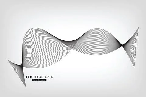 Modern Abstract Line Wave Pattern Design, Vector Background Stock Illustration