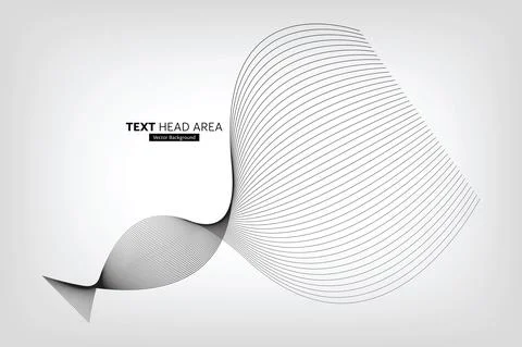 Modern Abstract Line Wave Pattern Design, Vector Background Stock Illustration