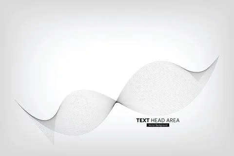 Modern Abstract Line Wave Pattern Design, Vector Background Stock Illustration