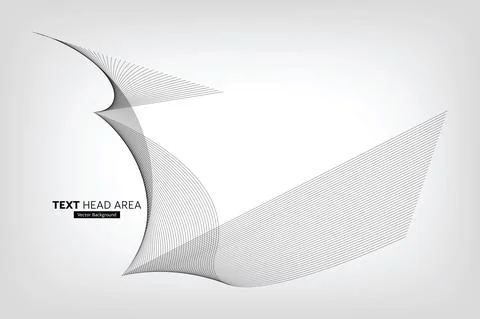 Modern Abstract Line Wave Pattern Design, Vector Background Stock Illustration