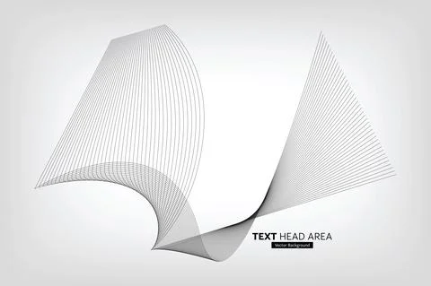 Modern Abstract Line Wave Pattern Design, Vector Background Stock Illustration