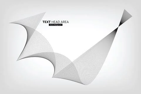 Modern Abstract Line Wave Pattern Design, Vector Background Stock Illustration