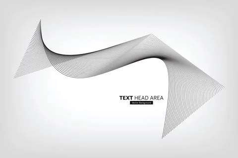 Modern Abstract Line Wave Pattern Design, Vector Background Stock Illustration