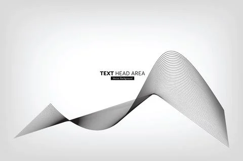 Modern Abstract Line Wave Pattern Design, Vector Background Stock Illustration