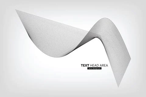 Modern Abstract Line Wave Pattern Design, Vector Background Stock Illustration