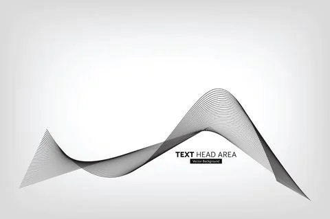 Modern Abstract Line Wave Pattern Design, Vector Background Stock Illustration