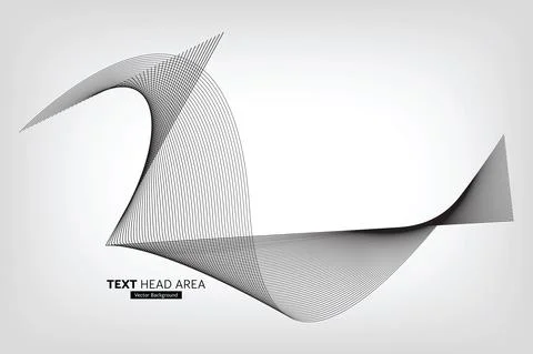 Modern Abstract Line Wave Pattern Design, Vector Background Stock Illustration