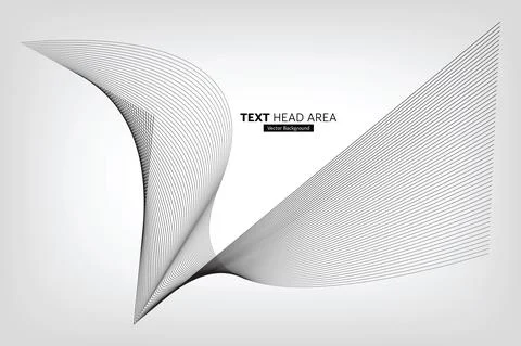 Modern Abstract Line Wave Pattern Design, Vector Background Stock Illustration