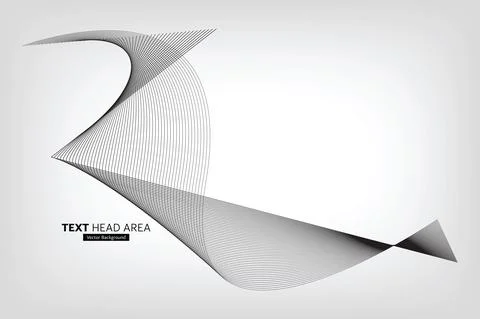 Modern Abstract Line Wave Pattern Design, Vector Background Stock Illustration