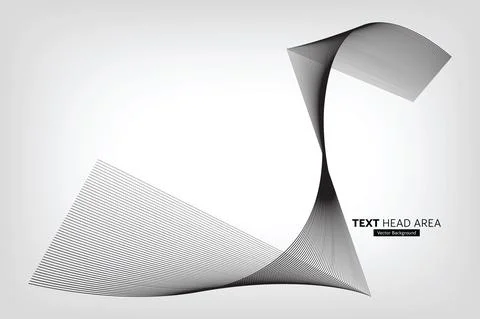 Modern Abstract Line Wave Pattern Design, Vector Background Stock Illustration