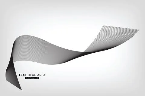 Modern Abstract Line Wave Pattern Design, Vector Background Stock Illustration