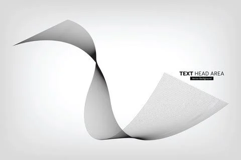 Modern Abstract Line Wave Pattern Design, Vector Background Stock Illustration