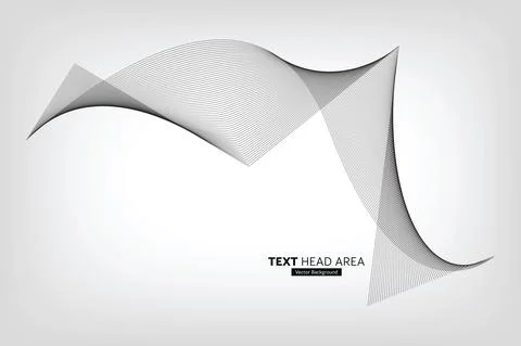 Modern Abstract Line Wave Pattern Design, Vector Background Stock Illustration