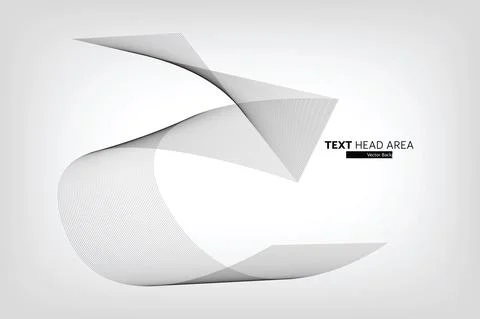 Modern Abstract Line Wave Pattern Design, Vector Background Stock Illustration