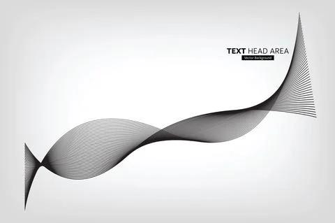 Modern Abstract Line Wave Pattern Design, Vector Background Stock Illustration