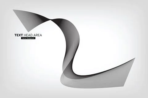 Modern Abstract Line Wave Pattern Design, Vector Background Stock Illustration