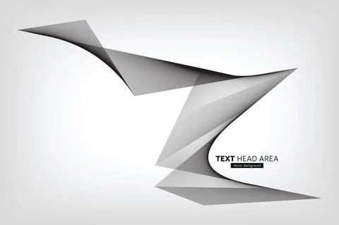 Modern Abstract Line Wave Pattern Design, Vector Background Stock Illustration