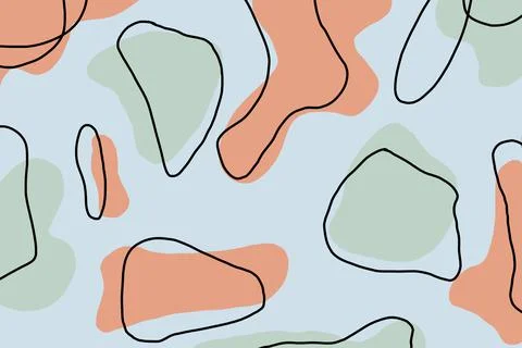 Modern abstract line work illustration geometric shapes pattern Stock-Illustration