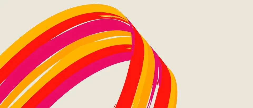 Modern abstract linear swirl background. Abstract linear wave ribbons backdrop Stock Illustration