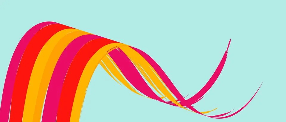 Modern abstract linear swirl background. Abstract linear wave ribbons backdrop Stock Illustration