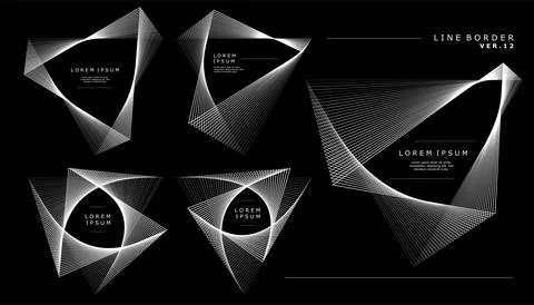 Modern abstract lines border design template. Technology lines border design. Illustrazione stock