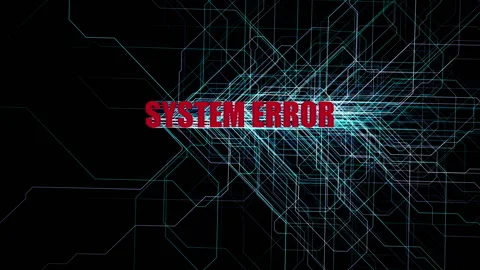 Modern abstract lines with text SYSTEM ERROR Stock Footage 213621972