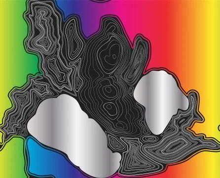 Modern Abstract Liquid Background. Pattern with topographic map. Stock Illustration