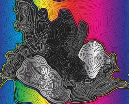 Modern Abstract Liquid Background. Pattern with topographic map. Stock Illustration