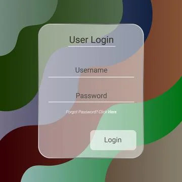 Modern Abstract Login Screen Interface Design Stockillustratie