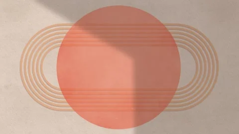 Modern Abstract Looping Background with Boho Shapes and Shadow. Stock Footage 320461079