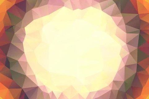 Modern Abstract Low Poly Geometric Gradient Polygonal Circle Background Illustrazione stock