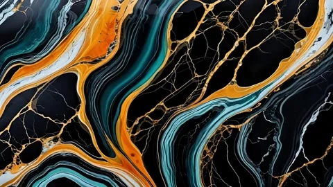 Modern abstract marble pattern with golden lines Stock Footage 307767822