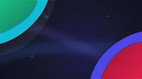 Modern Abstract Memphis Geometric Shapes Animated Background Stock Footage 340750011
